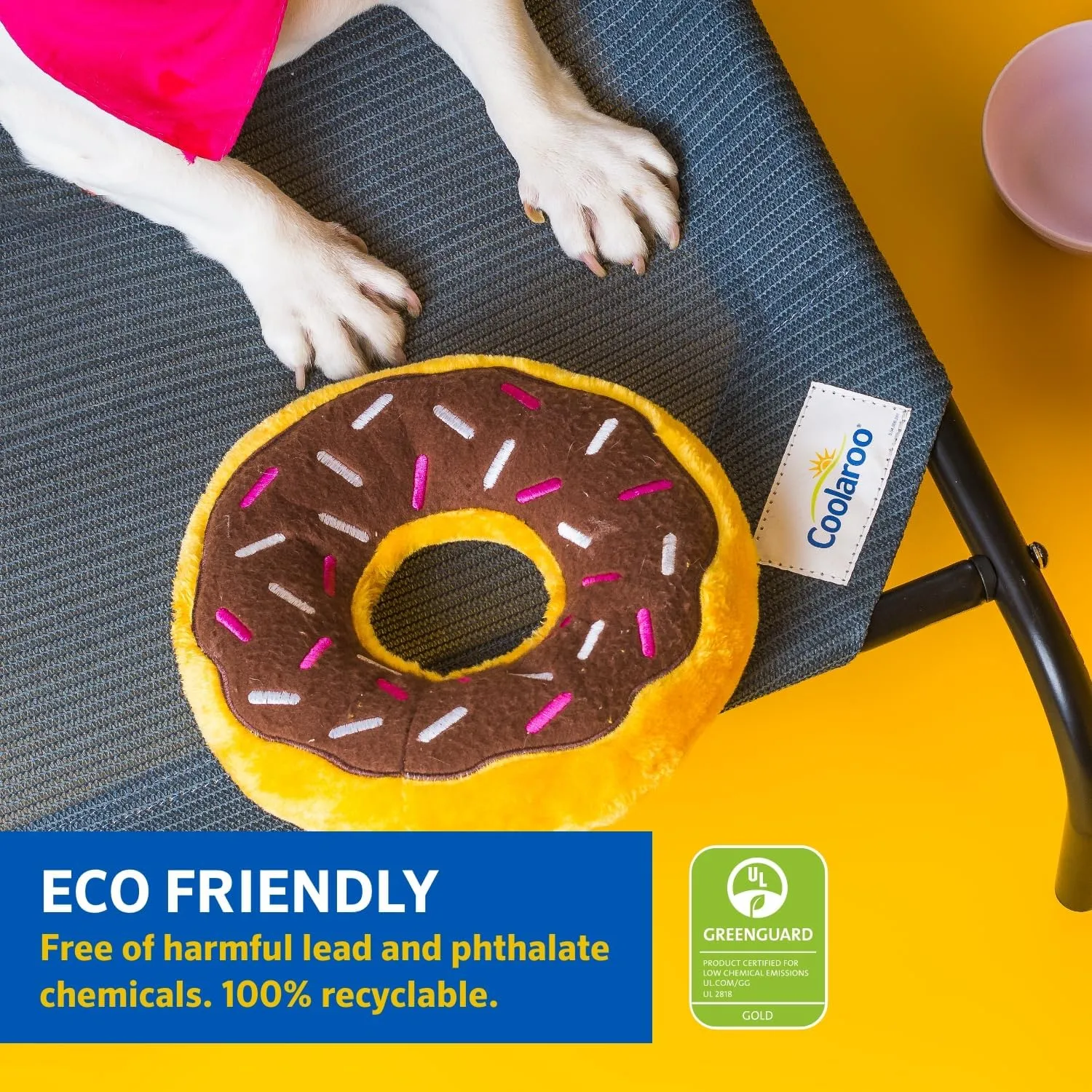 Coolaroo Original Elevated Dog Bed - Breathable Off-The-Ground Pet Bed with Cooling Fabric, Joint Relief & Moisture-Resistant Fabric, 100% Recyclable, Easy Clean, Brunswick Green, Extra Large