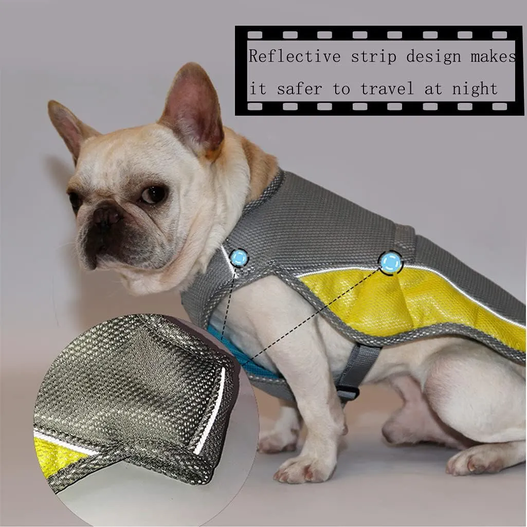 Cooling Dog Vest Harness, Reflective Safety Sun-Proof Pet Hunting Coat, Breathable Pet Cooler Vest, Cooling Jacket for Small Medium Dog