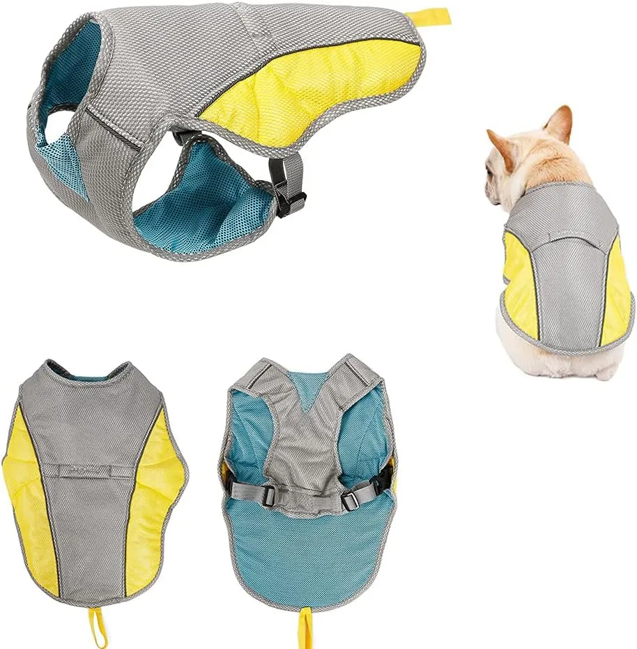 Cooling Dog Vest Harness, Reflective Safety Sun-Proof Pet Hunting Coat, Breathable Pet Cooler Vest, Cooling Jacket for Small Medium Dog