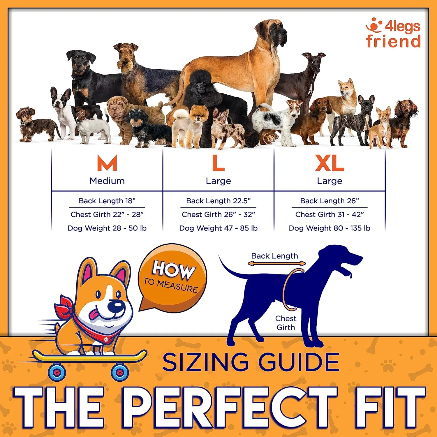 Cooling Vest for Small, Medium to XLarge Dogs - Evaporative Vest for Hot Summer Days - Adjustable Cooling Jacket with Reflective Strips (Orange/Grey, XLarge)