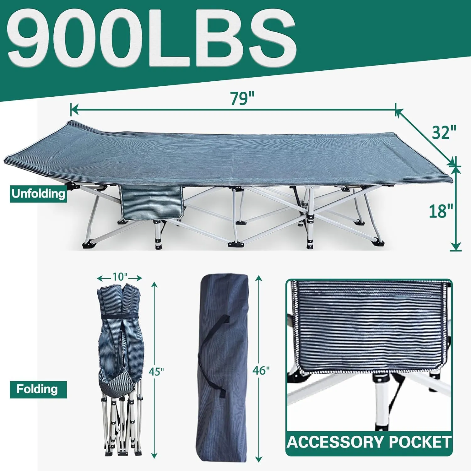 Cot 2 Pack Extra Wide Camping Cot with Comfortable Mattress for Adults Oversize XXL Cots for Camping Bed Folding Cot Heavy Duty with Carry Bag for Outdoor Indoor Home