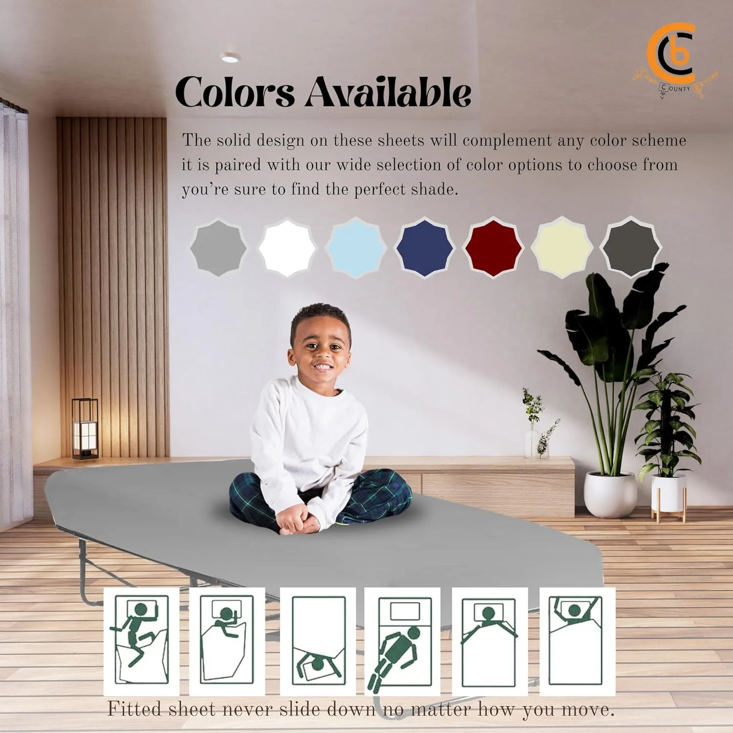 Cot Fitted Sheet 33x75 - Pack of 2 | Narrow Twin Fitted Sheet, Rv Bunk Bed Sheets, Camping Sheets, Travel Trailers, Guest Beds, Army Cots, Trifold Mattress & Split Queen Beds