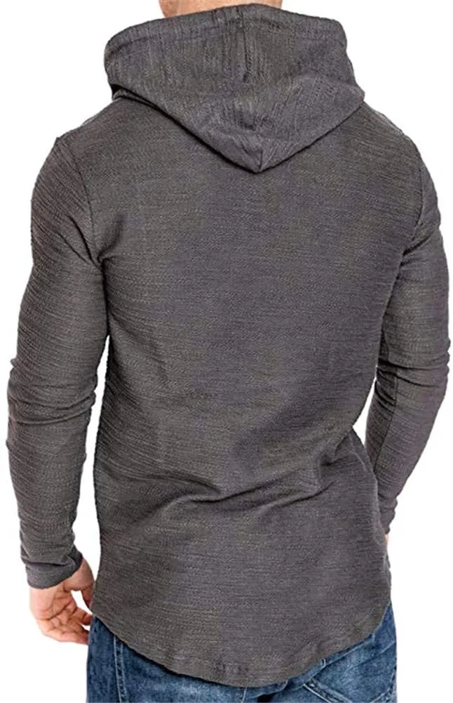 Cot-Oath Mens Workout Sweatshirt Athletic Hoodies - Stylish Gym Running Hoodies Lightweight Pullover
