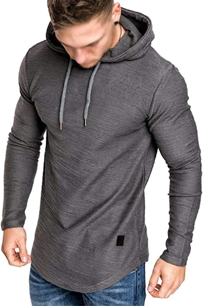 Cot-Oath Mens Workout Sweatshirt Athletic Hoodies - Stylish Gym Running Hoodies Lightweight Pullover