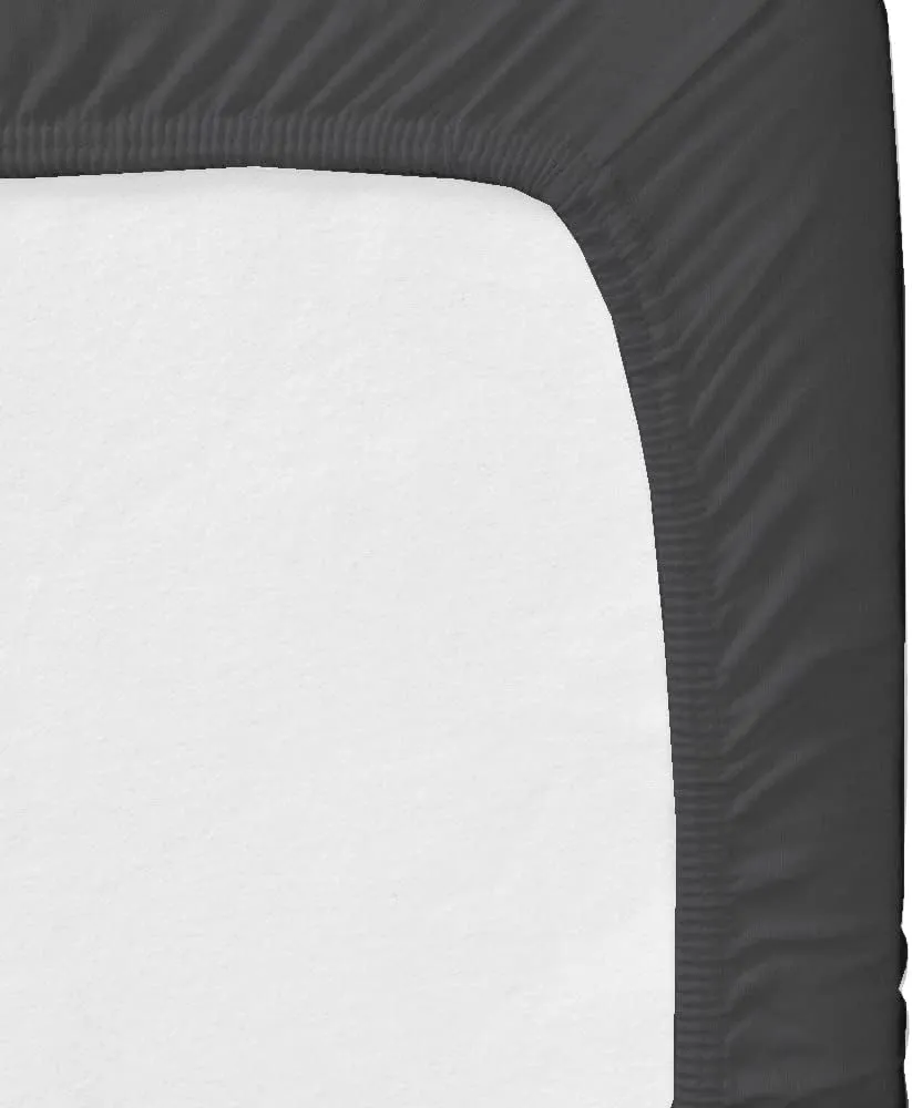 Cot Sheet and Pillow Case 4 Piece Set - 1 cot Fitted Sheet 33" x 75", 1 cot Flat Sheet 64"x 94", 2 Pillow Cases 20"x 30" Perfect for Folding Guest Bed Frame,Rollaway Beds (Dark Grey Solid)