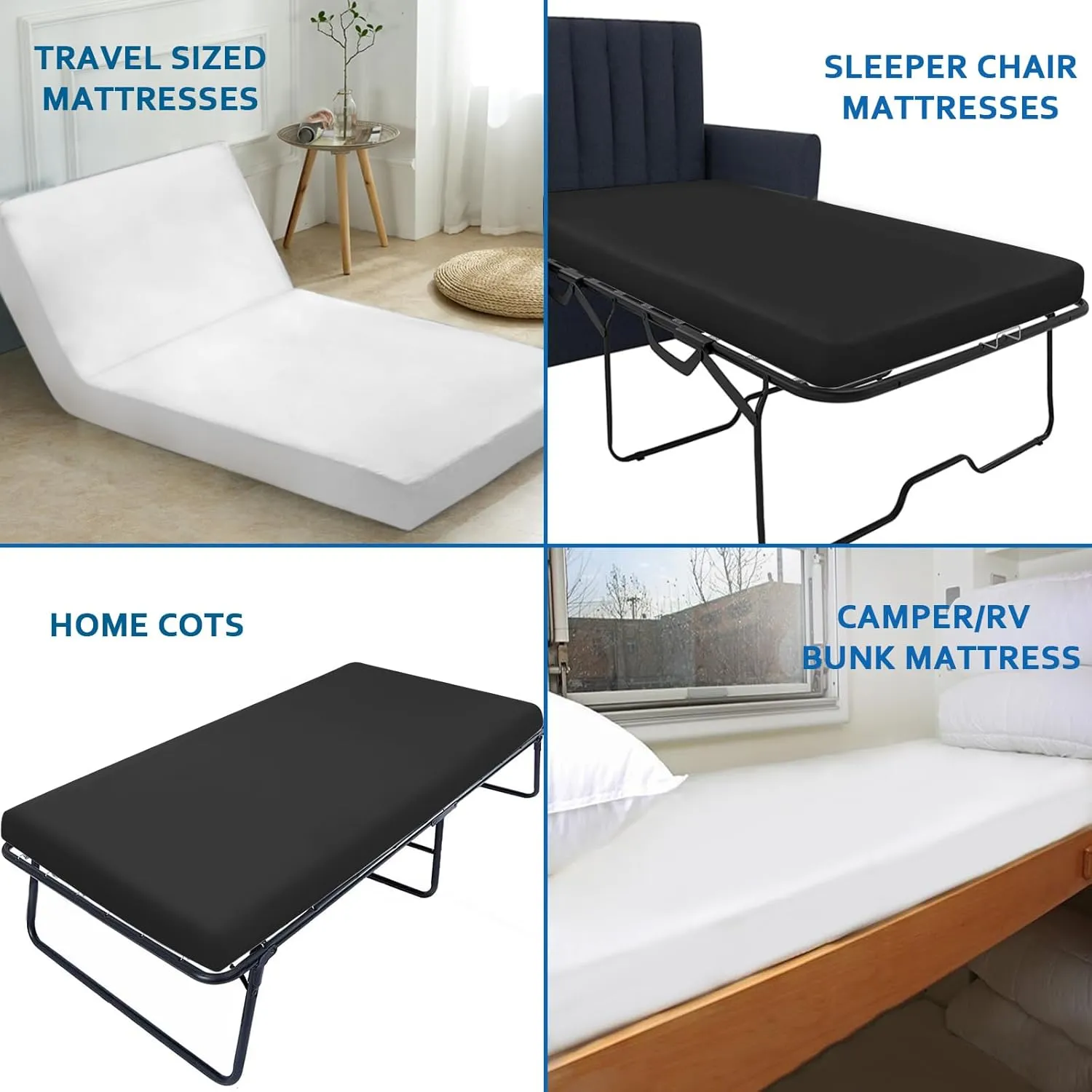Cot Sheets 30" x 80", Cot Size Sheet Fitted with Narrow Twin/Camp Rvs Bunk/Guest Beds/Camping/Travel Trailers/Spilt Queen Bed, Super Soft Breathable Microfiber Cover, Bottom Sheet, Black