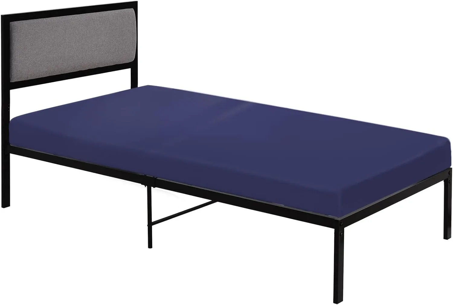 Cot Sheets 31" x 75", 2 Pack Cot Size Sheet Fitted with Narrow Twin/Camp Bunk/Rvs Bunk/Guest Beds/Army Cots/Trifold Mattress, Super Soft Breathable Microfiber Bed Cover, Bottom Sheet, Navy