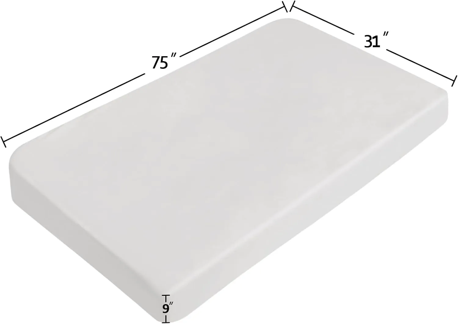 Cot Sheets 31" x 75", 2 Pack Cot Size Sheet Fitted with Narrow Twin/Camp Bunk/Rvs Bunk/Guest Beds/Army Cots/Trifold Mattress, Super Soft Breathable Microfiber Bed Cover, Bottom Sheet, White