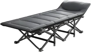 Cots for Camping with Cushion and Pillow, Portable Folding Bed for Sleeping, Heavy Duty Folding Camping Sleeping Cot for Camping Tent Office Sleep Over