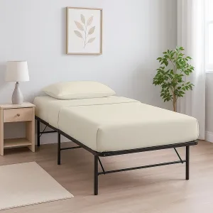 Cottington Lane 4 Piece Cot Sheets Set 25" X 75" with 6 Inch Deep Pocket Ivory Solid, 100% Egyptian Cotton Cot Sheets, Perfect for Narrow Twin, Camp Bunk,Trifold Mattress, Guest Bed Replacement