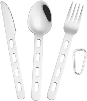 Cute Silverware Set Fork Spoon Knife Set Compact Camping Cutlery for Daily Use
