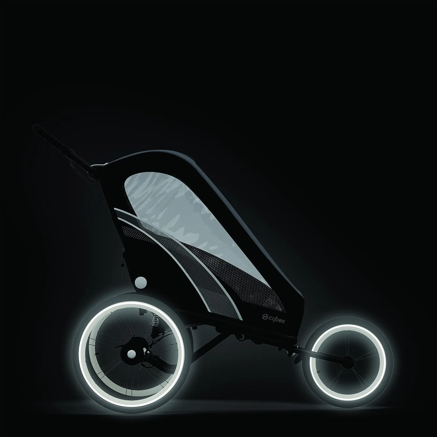 CYBEX ZENO 4-in-1 Multisport Trailer, Compact Fold, Smooth Ride Suspension and Air Filled Tires, Baby Trailer for 6 Months 
