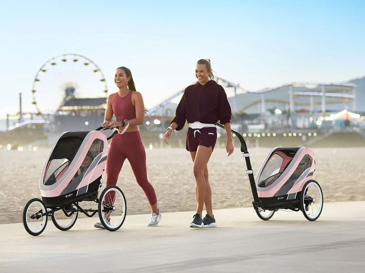 CYBEX ZENO 4-in-1 Multisport Trailer, Compact Fold, Smooth Ride Suspension and Air Filled Tires, Baby Trailer for 6 Months 