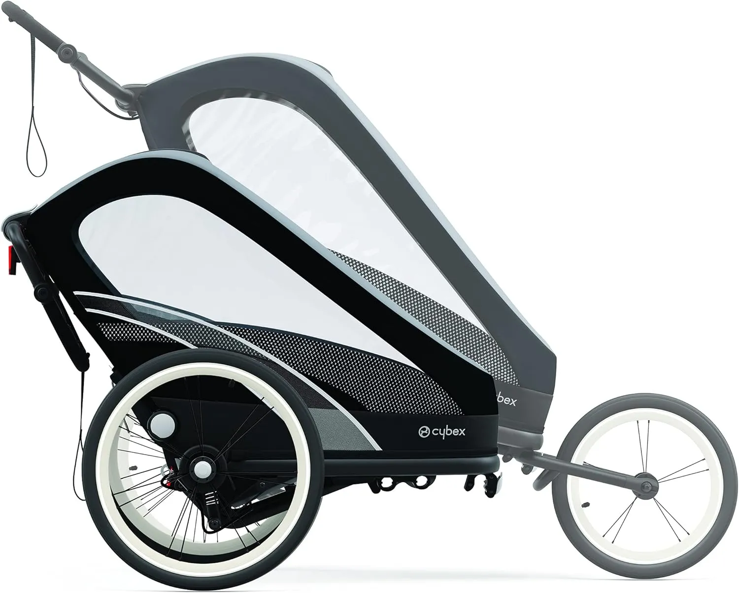 CYBEX ZENO 4-in-1 Multisport Trailer, Compact Fold, Smooth Ride Suspension and Air Filled Tires, Baby Trailer for 6 Months 