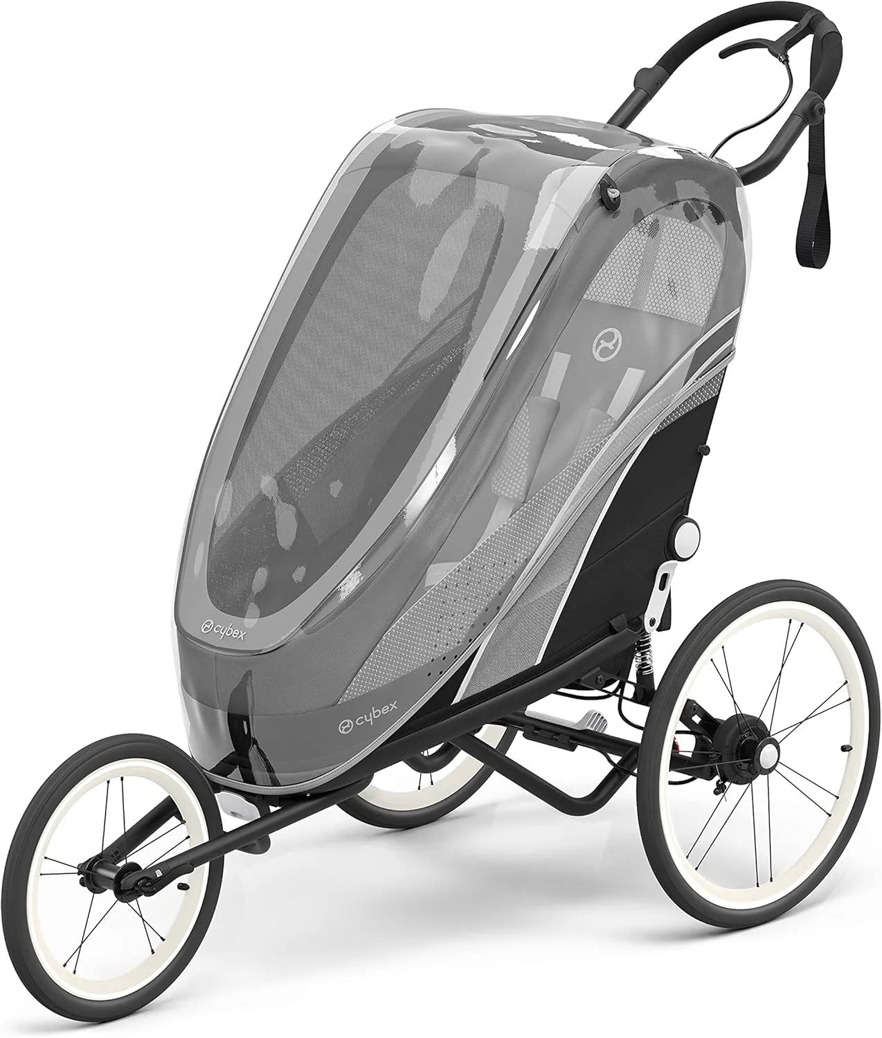 CYBEX ZENO 4-in-1 Multisport Trailer, Compact Fold, Smooth Ride Suspension and Air Filled Tires, Baby Trailer for 6 Months 