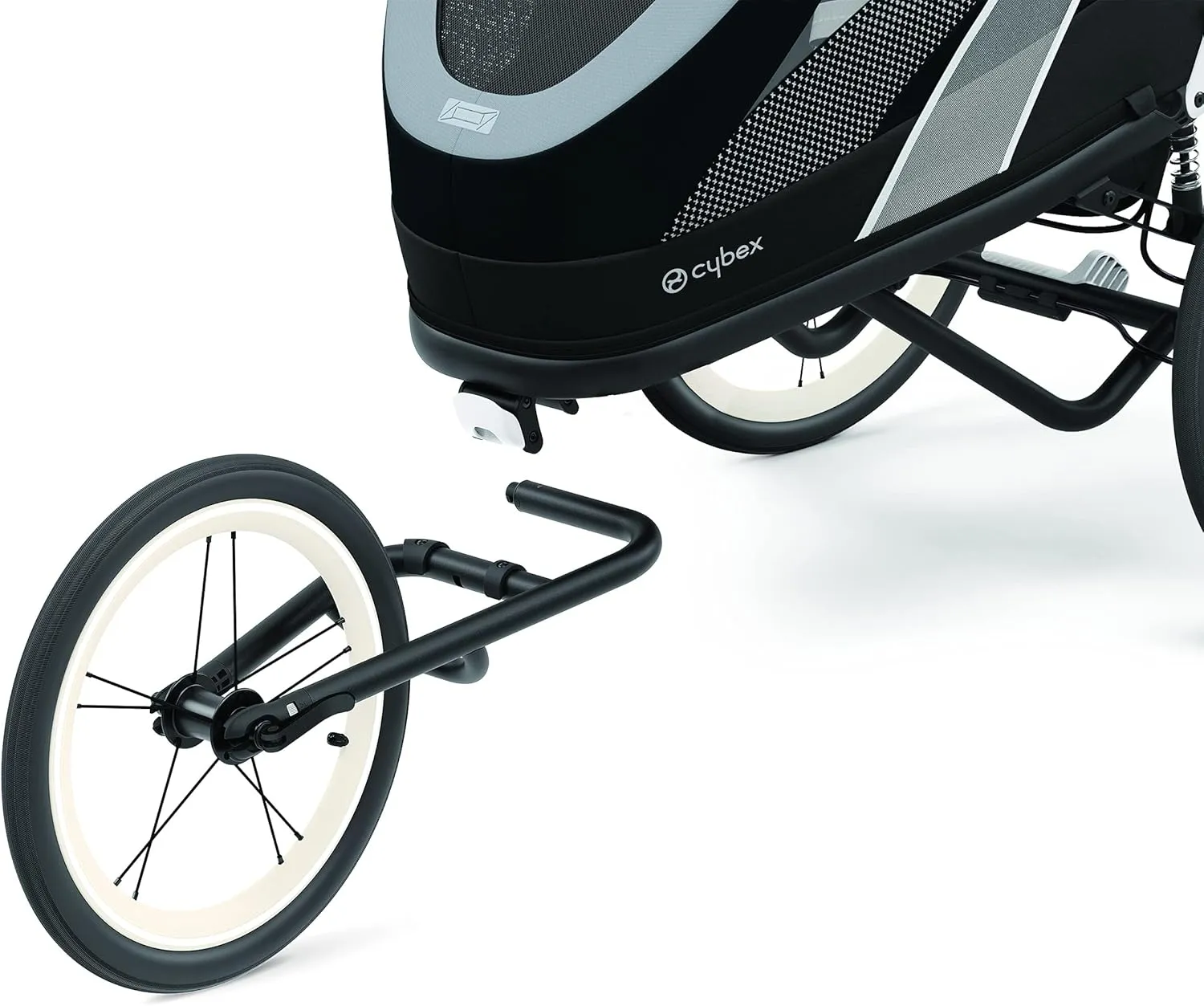 CYBEX ZENO 4-in-1 Multisport Trailer, Compact Fold, Smooth Ride Suspension and Air Filled Tires, Baby Trailer for 6 Months 
