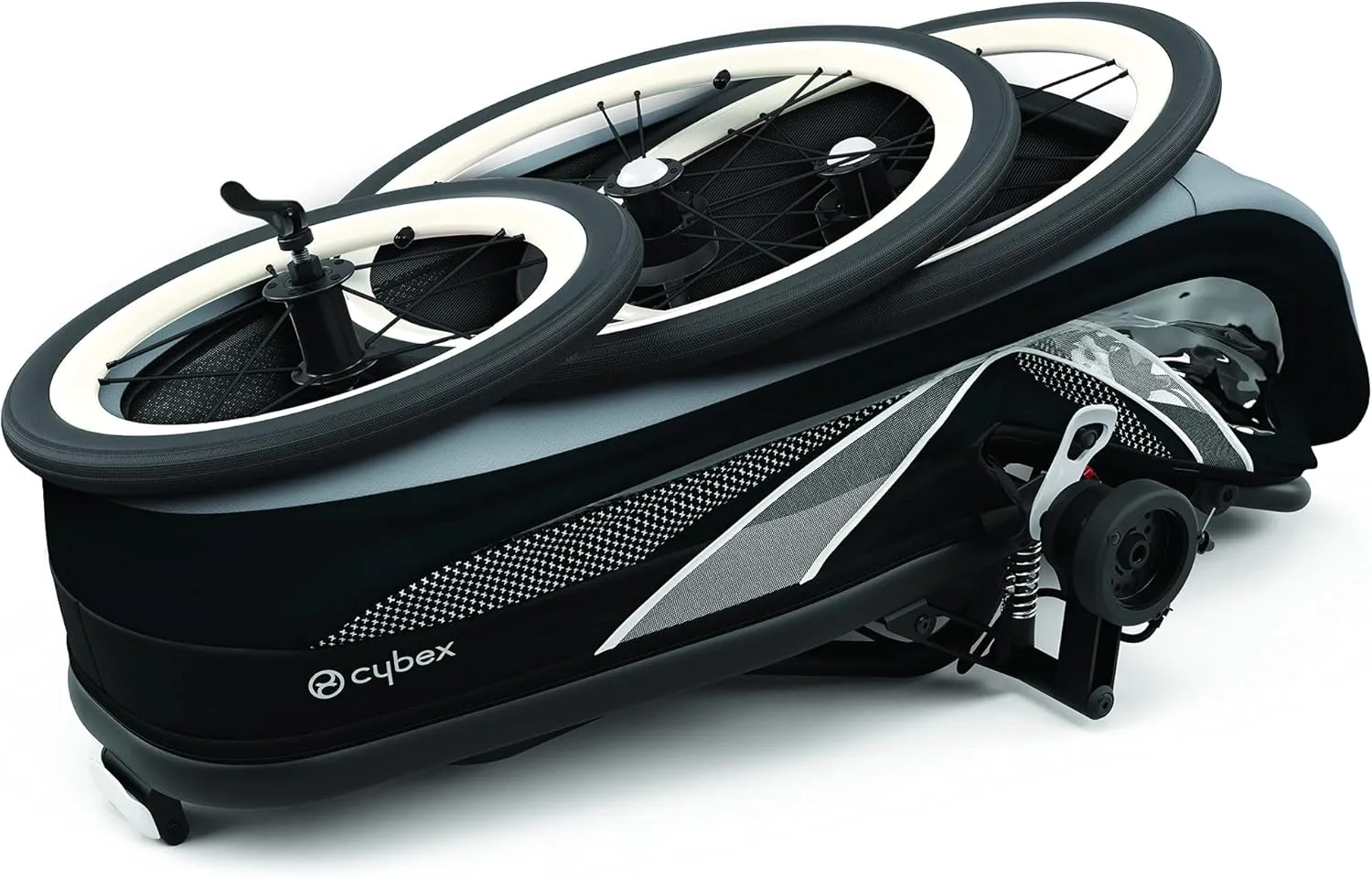 CYBEX ZENO 4-in-1 Multisport Trailer, Compact Fold, Smooth Ride Suspension and Air Filled Tires, Baby Trailer for 6 Months 