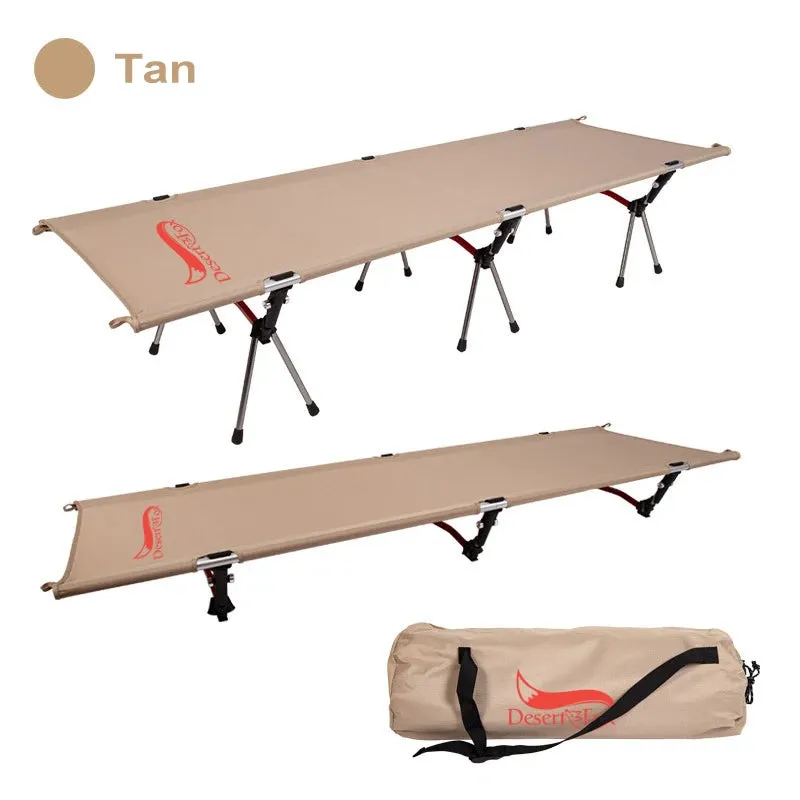 Desert & Fox Collapsible Camping Cot with Carry Bag - Portable Folding Sleeping Bed for Adults and Kids