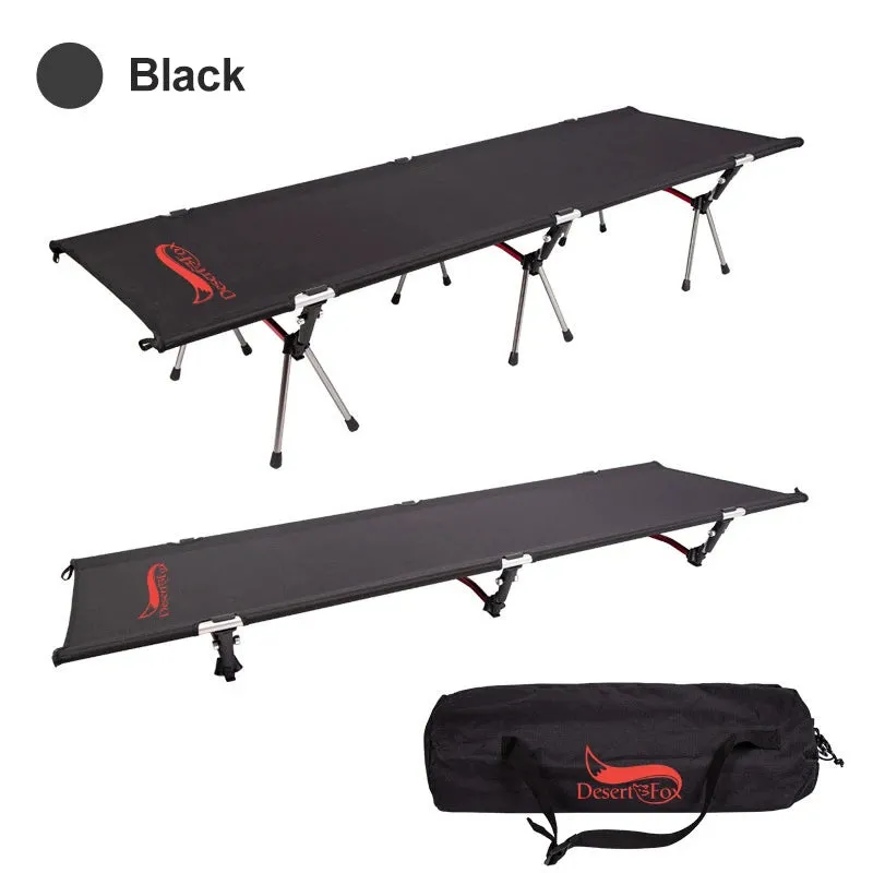 Desert & Fox Collapsible Camping Cot with Carry Bag - Portable Folding Sleeping Bed for Adults and Kids