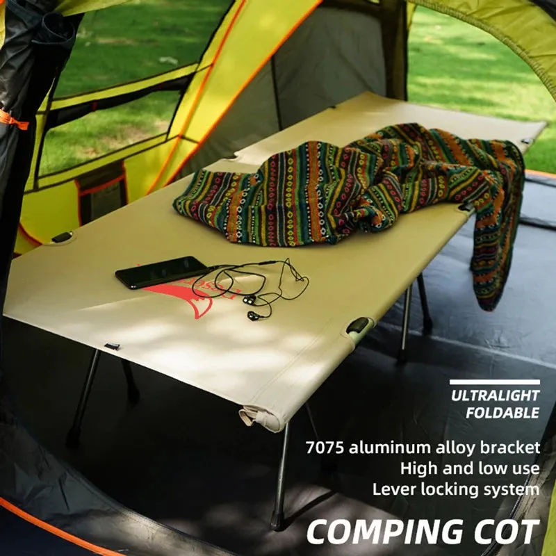 Desert & Fox Collapsible Camping Cot with Carry Bag - Portable Folding Sleeping Bed for Adults and Kids