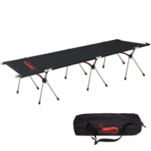 Desert & Fox Collapsible Camping Cot with Carry Bag - Portable Folding Sleeping Bed for Adults and Kids