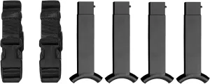 Disc-O-Bed Stack Adapter Kit L & XL Cot Systems to Bunk Beds, Compatible with Both Round and Straight Bed End Frames, Black