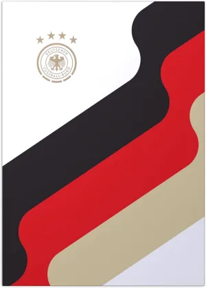 Displate Poster aus Metal Deutsche Fußball-Bund DFB Crest German ribbon 45 cm x 32 cm