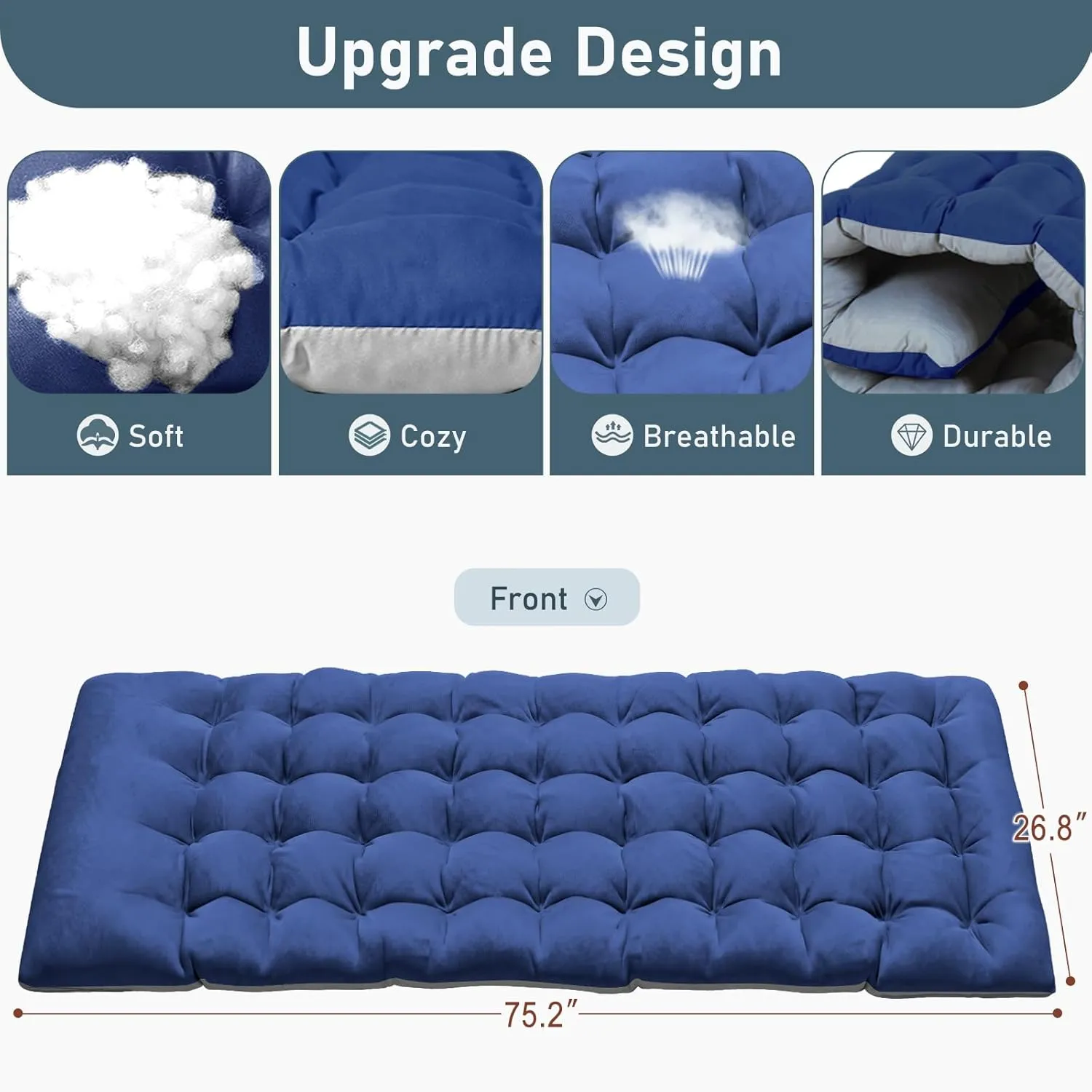 DoCred Heavy Duty Chaise Lounge Chair, Adjustable 5-Position Folding Chaise Lounge Chairs for Outside, Portable Lay Flat Beach Lounge Chair for Outdoor Sunbathing Beach Pool Lawn Camping