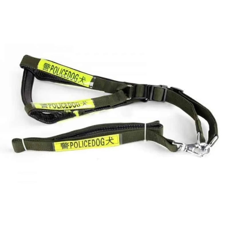 Dog Harness Collar Leash Police Dog Extra Large