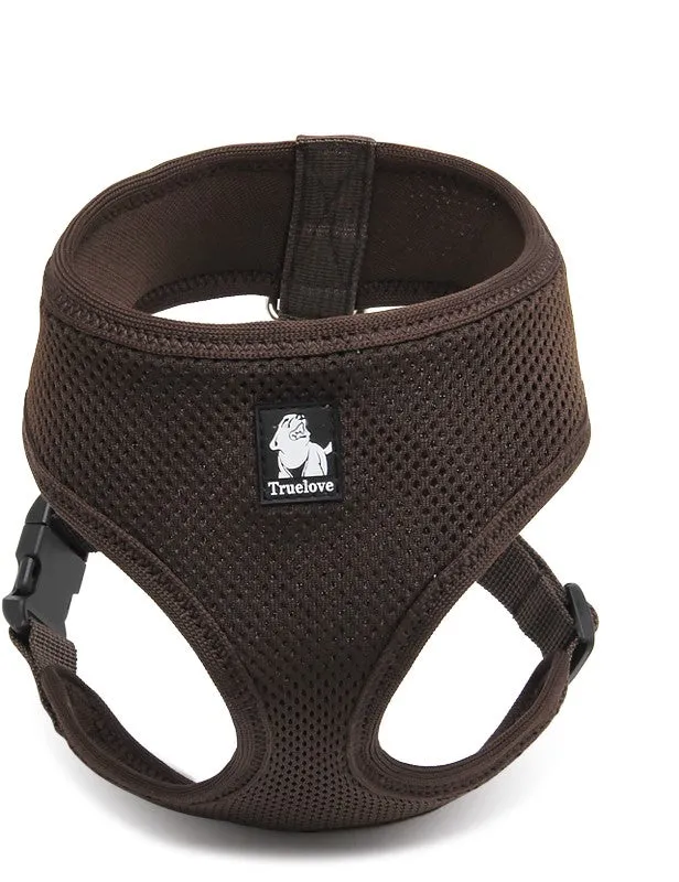 Dog Harness with Steel D Ring - Brown, M