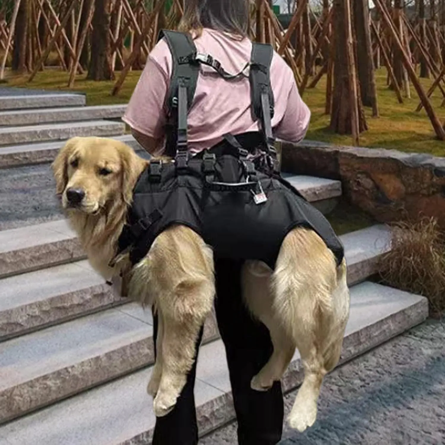 Dog Lift Harness - Emrgency Backpack Pet Legs, Rehabilitation Dog Sling Carrier | Adjustable Horizontal Portable Dog Backpack, Wearable Multifunctional Travel Products for Front