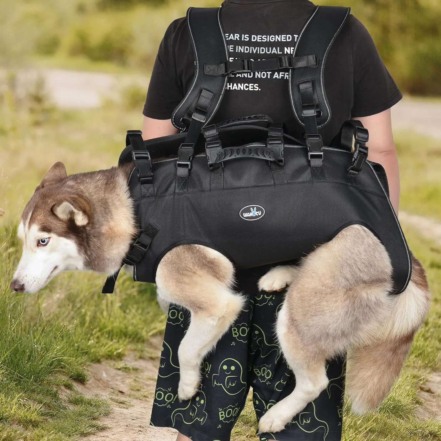 Dog Lift Harness Full Body Dog Backpack Harness Emergency Dog Backpack for Disabled, Old, Joint Injuries, Loss of Stability Dogs Small(33-66 LBS)