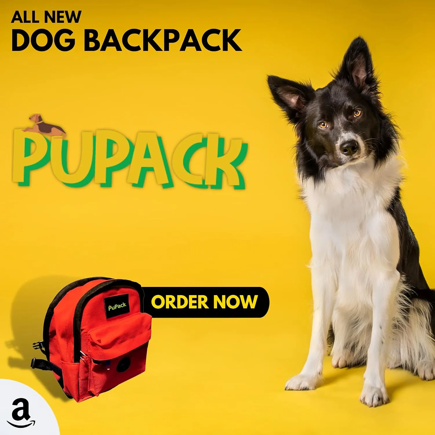 Dog Pack (RED) Backpack Harness For Dogs With Built In Poop Bag Dispenser - No-choke, Lightweight Pack For Pets With Adjustable Straps and Included Leash, Plus 2 Bonus Waste Bag Rolls, Medium