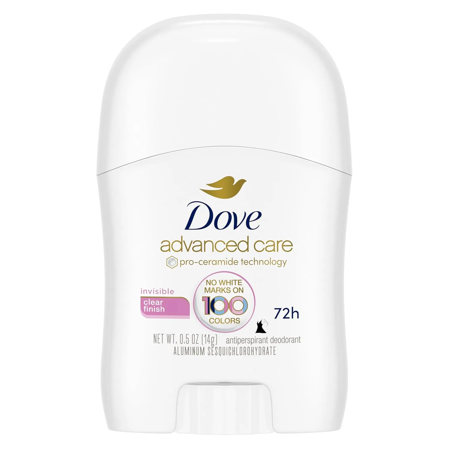 Dove Advanced Care Antiperspirant Deodorant Stick for Women Pack of 36 Clear Finish Trial and Travel Size 0.5 oz