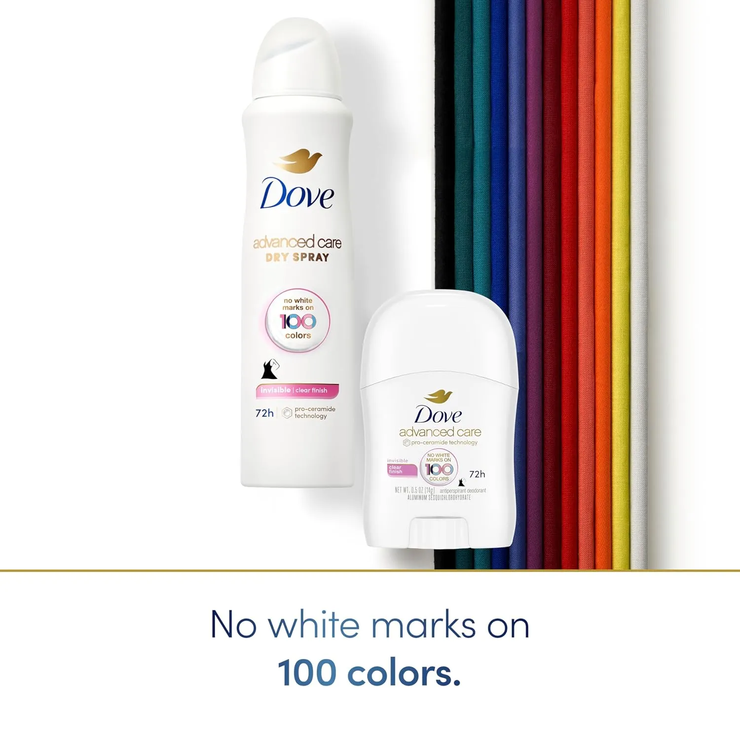 Dove Advanced Care Antiperspirant Deodorant Stick for Women Pack of 36 Clear Finish Trial and Travel Size 0.5 oz