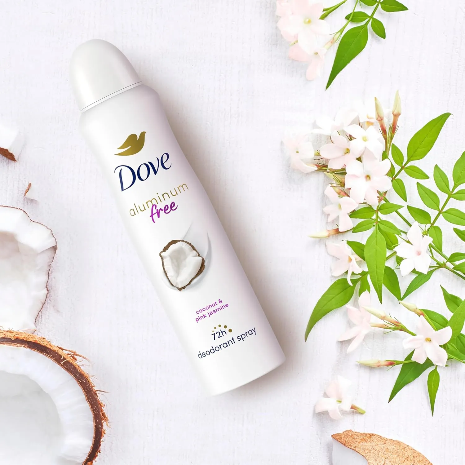 Dove Aluminum Free Deodorant Spray for Women 3 Count Coconut & Pink Jasmine 72 hour odor protection 4oz