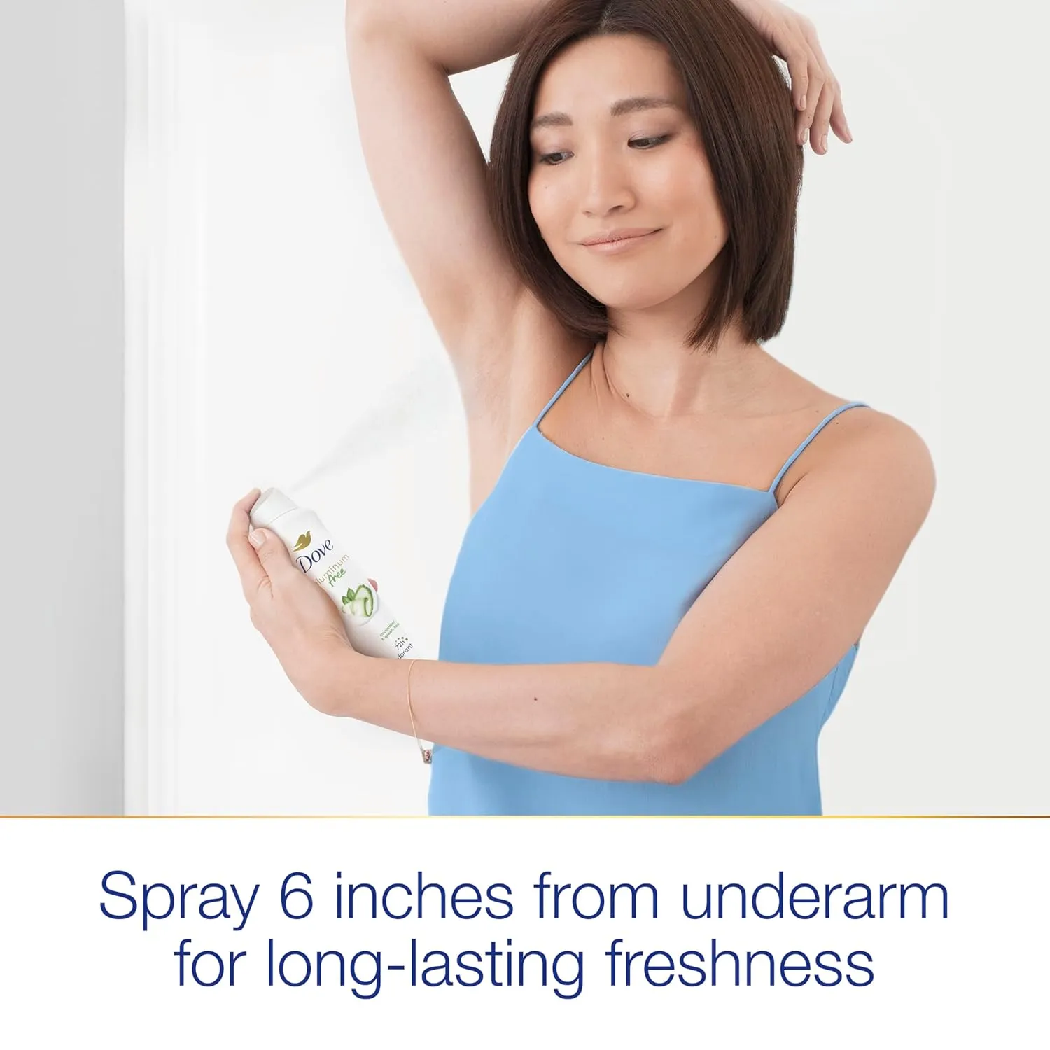 Dove Aluminum Free Deodorant Spray for Women 3 Count Cucumber & Green Tea 72 hour odor protection 4 oz
