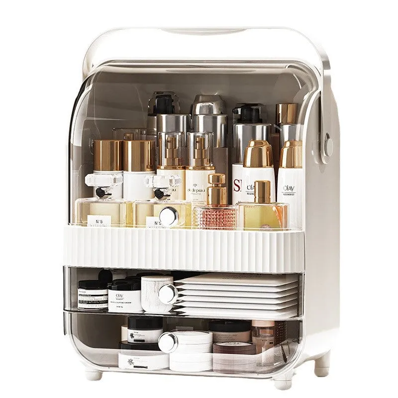 Dressing table cosmetics storage box large capacity skin care products rack perfume lipstick mask box