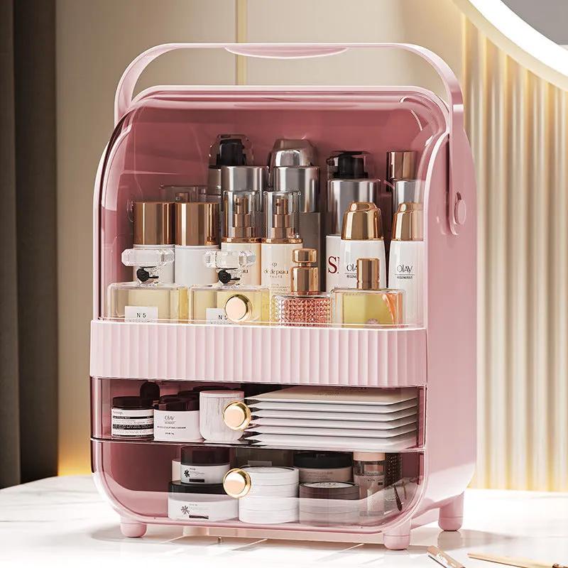 Dressing table cosmetics storage box large capacity skin care products rack perfume lipstick mask box