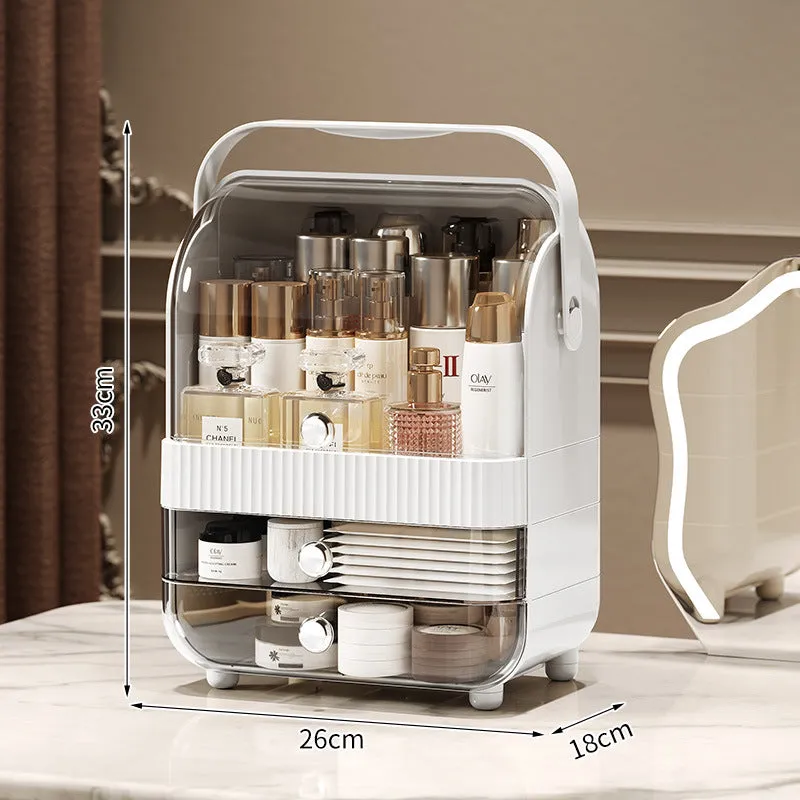 Dressing table cosmetics storage box large capacity skin care products rack perfume lipstick mask box