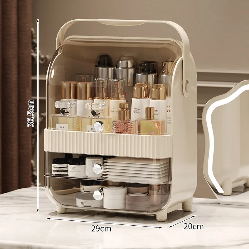 Dressing table cosmetics storage box large capacity skin care products rack perfume lipstick mask box