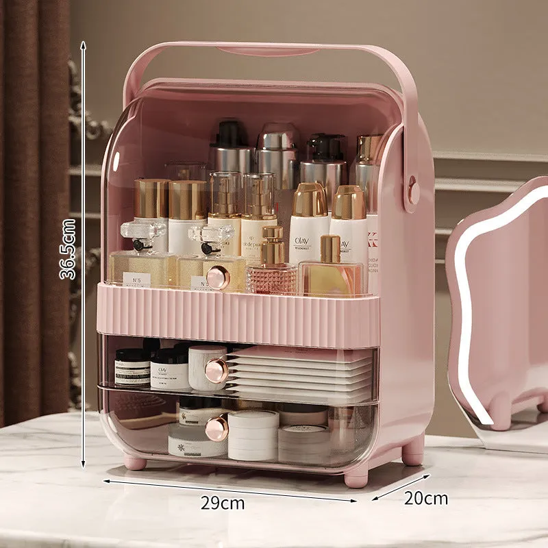 Dressing table cosmetics storage box large capacity skin care products rack perfume lipstick mask box