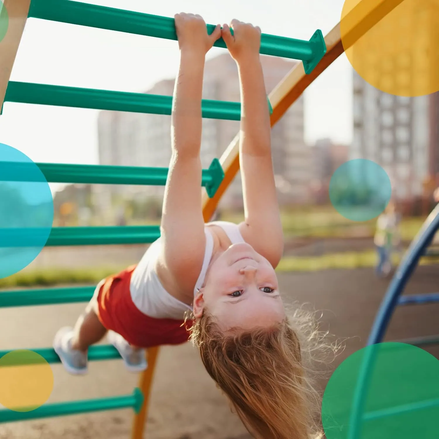 Dunzy 6 Pack 15 inch Monkey Bars Playground Ladder Rungs Monkey Bar Kit Playground Accessories Ladder Rungs Swing Set Grab Handles for Kids Backyard Outdoor Indoor Jungle Climbing(15 Inch,Green)