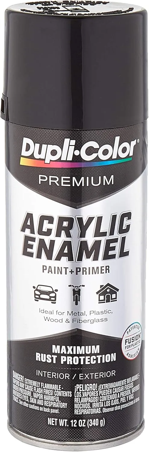 Dupli-Color EPAE100 Premium Acrylic Enamel Spray Paint - Gloss Black - 12 oz. Aerosol Can