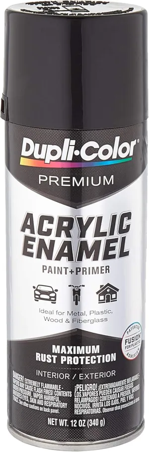Dupli-Color EPAE100 Premium Acrylic Enamel Spray Paint - Gloss Black - 12 oz. Aerosol Can