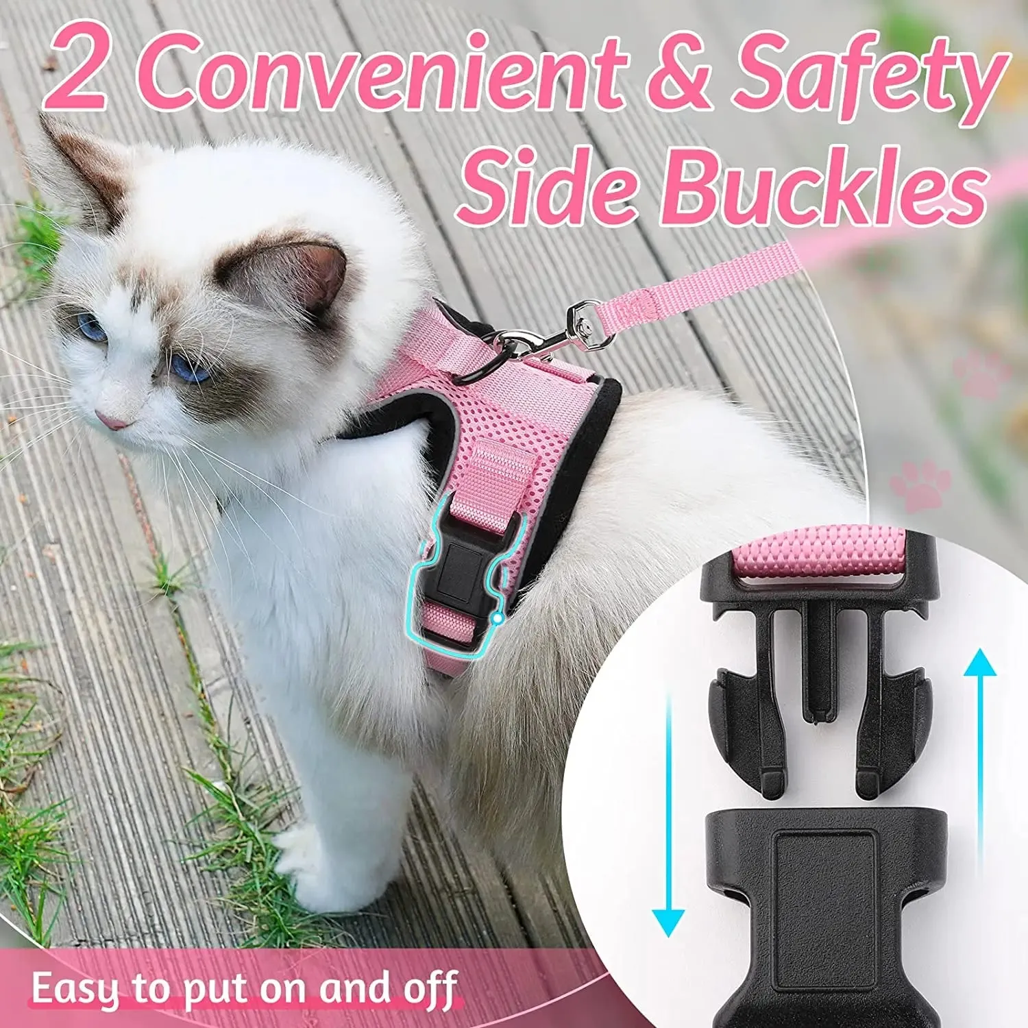 Easy Control Soft Mesh Cat Harness