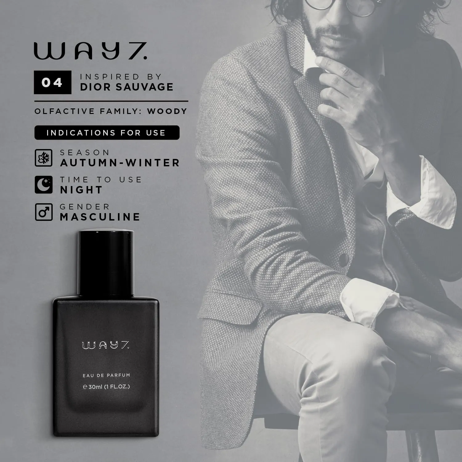 Eau De Parfum Inspired by Sauvage, Concentrated Fragrance, Long-Lasting Perfume For Women & Men- Replica Cologne, Paraben Free, Vegan Perfume Spray (30 ml | 1 fl. oz)