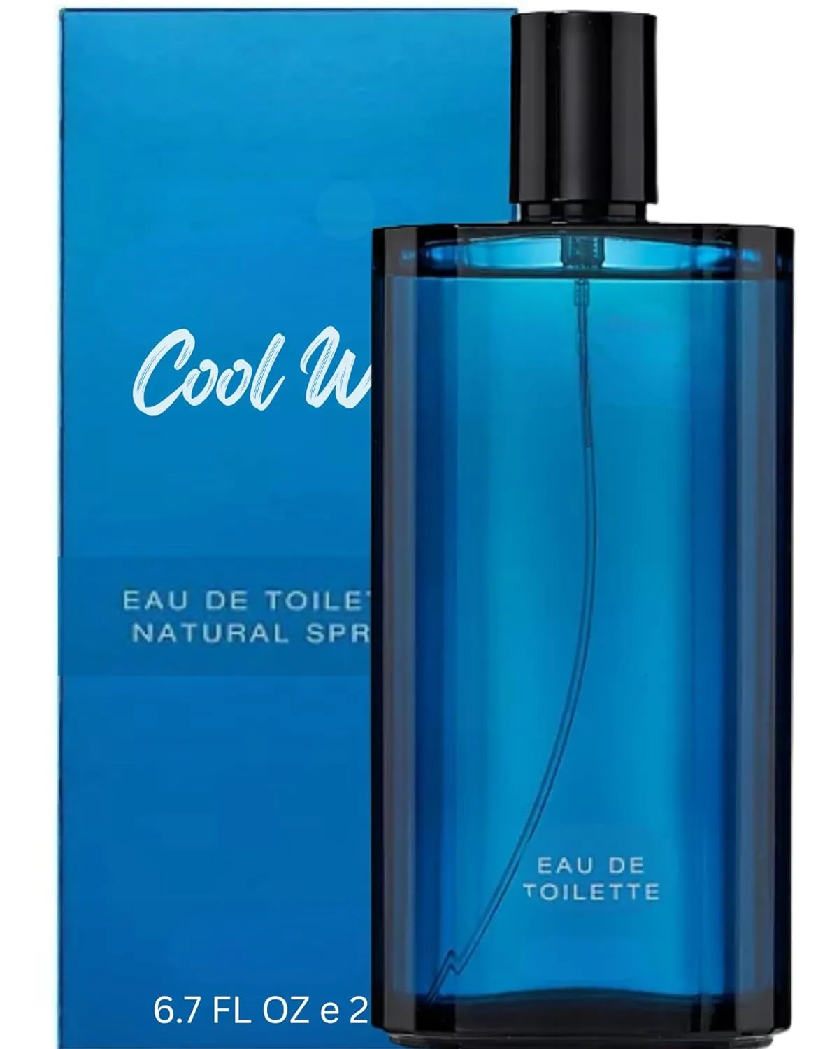 Eau de Toilette Cool Water - Aromatic Men's Cologne - With Notes of Coriander, Mint, Lavender & Amber - Long Lasting Fragrance 6.7 fl oz