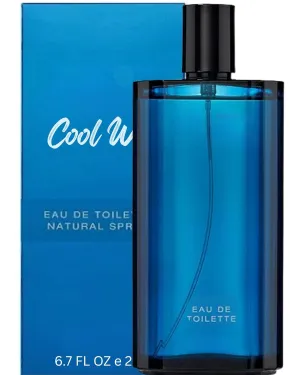 Eau de Toilette Cool Water - Aromatic Men's Cologne - With Notes of Coriander, Mint, Lavender & Amber - Long Lasting Fragrance 6.7 fl oz