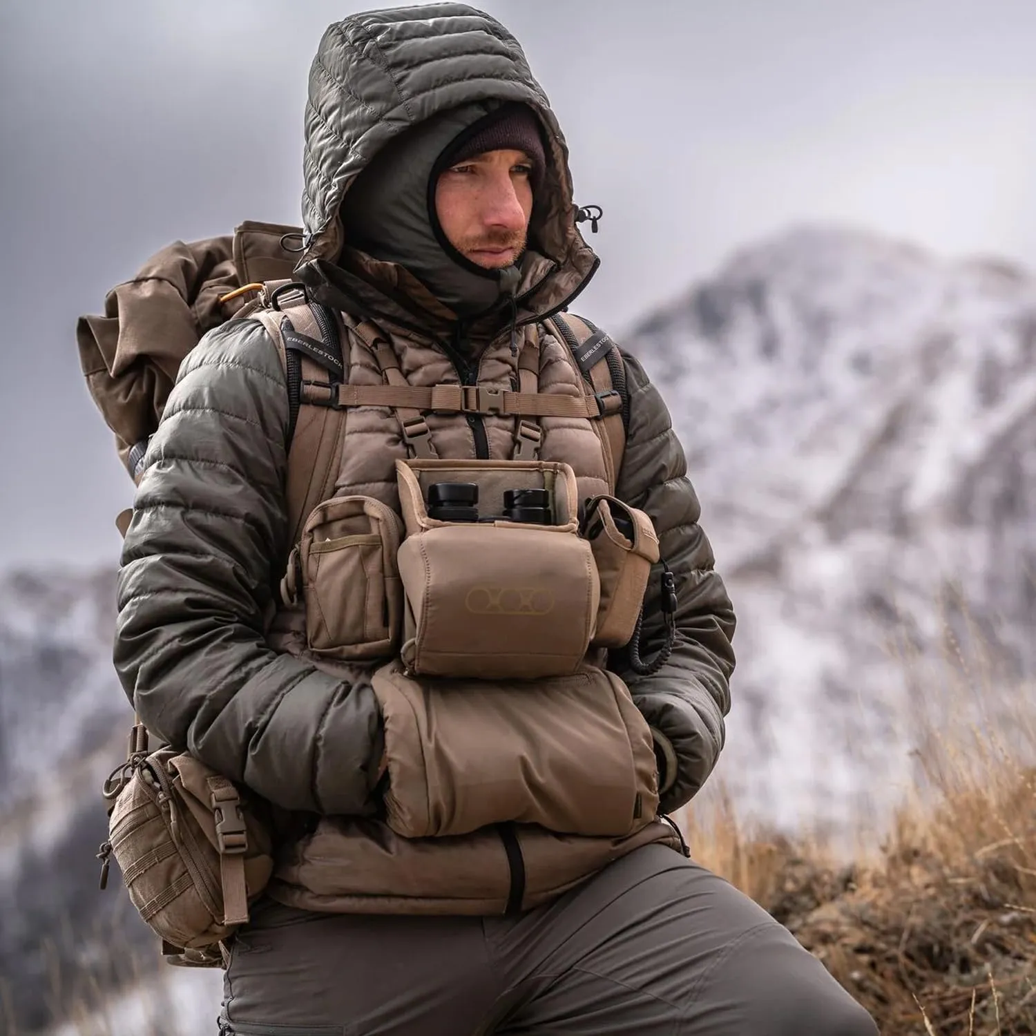 Eberlestock Recon Modular Bino Pack - Advanced Binocular Harness System with Customizable Attachments - Mirage - Large
